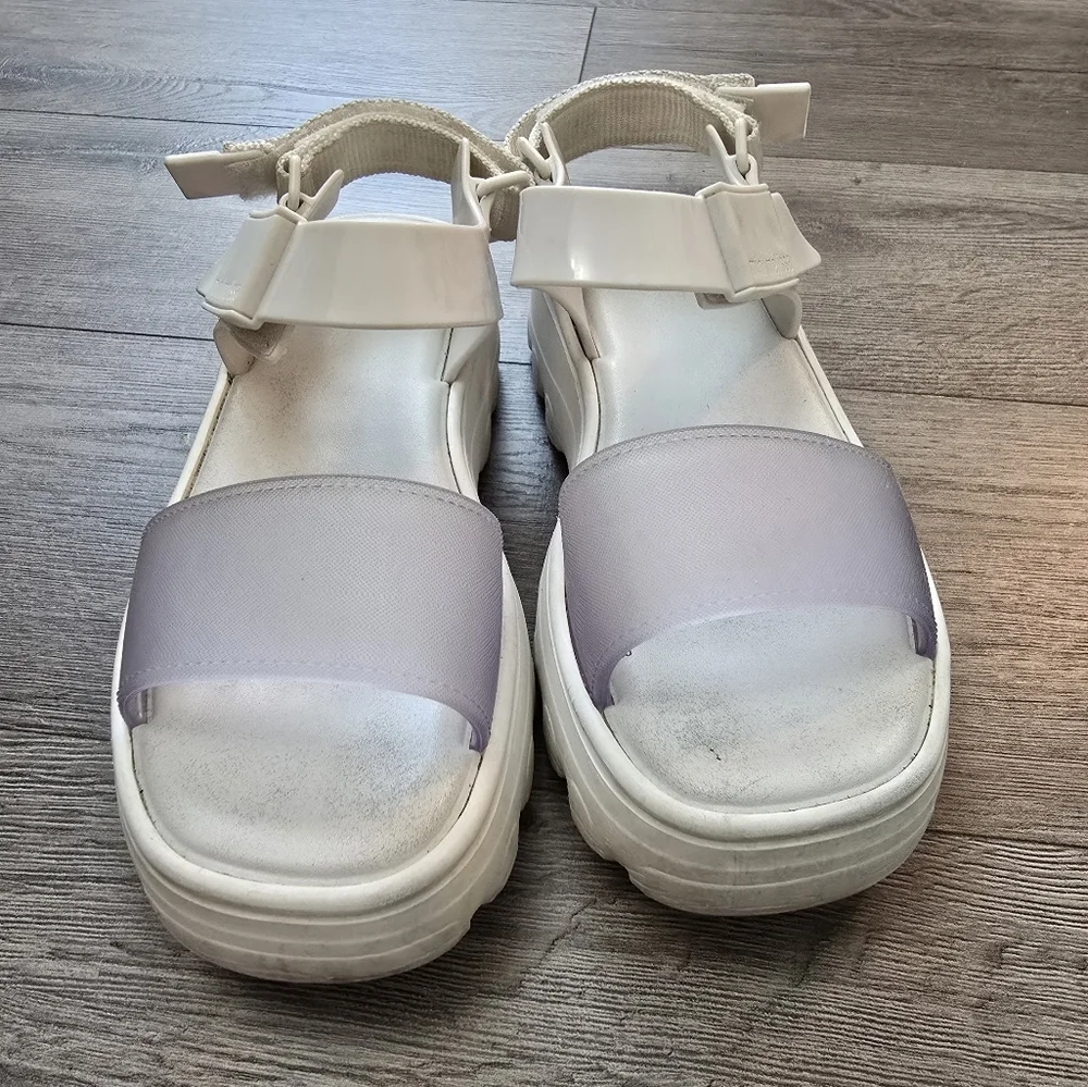 Mini Melissa Kick Off Sandal Velcro Wide Straps Adjustable Straps